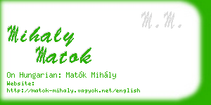 mihaly matok business card